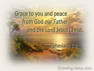 Ephesians 1:2 Grace Be To You And Peace (orange)